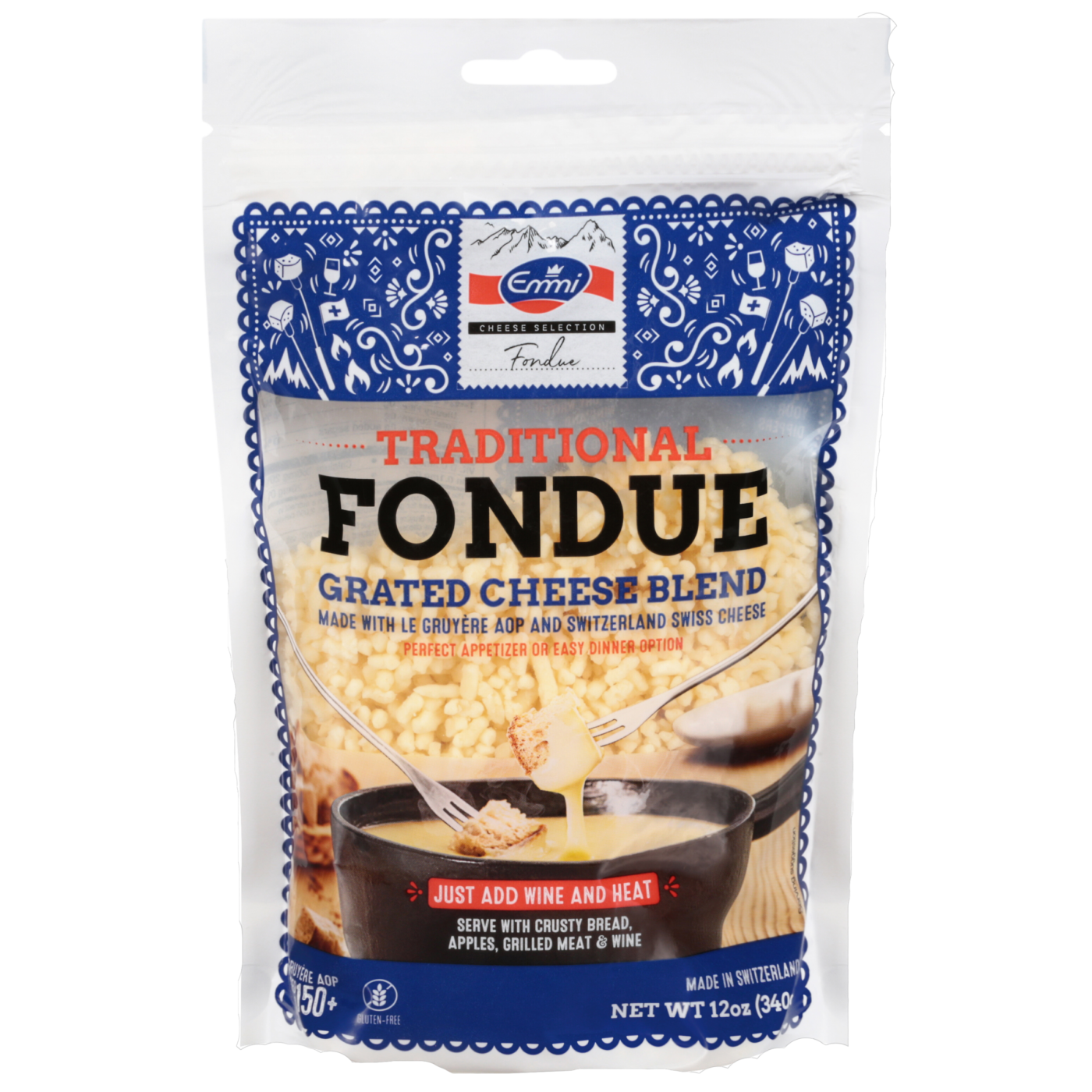 Traditional Fondue Grated Cheese Blend