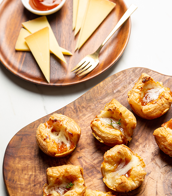 pumpkin gruyere mini tarts