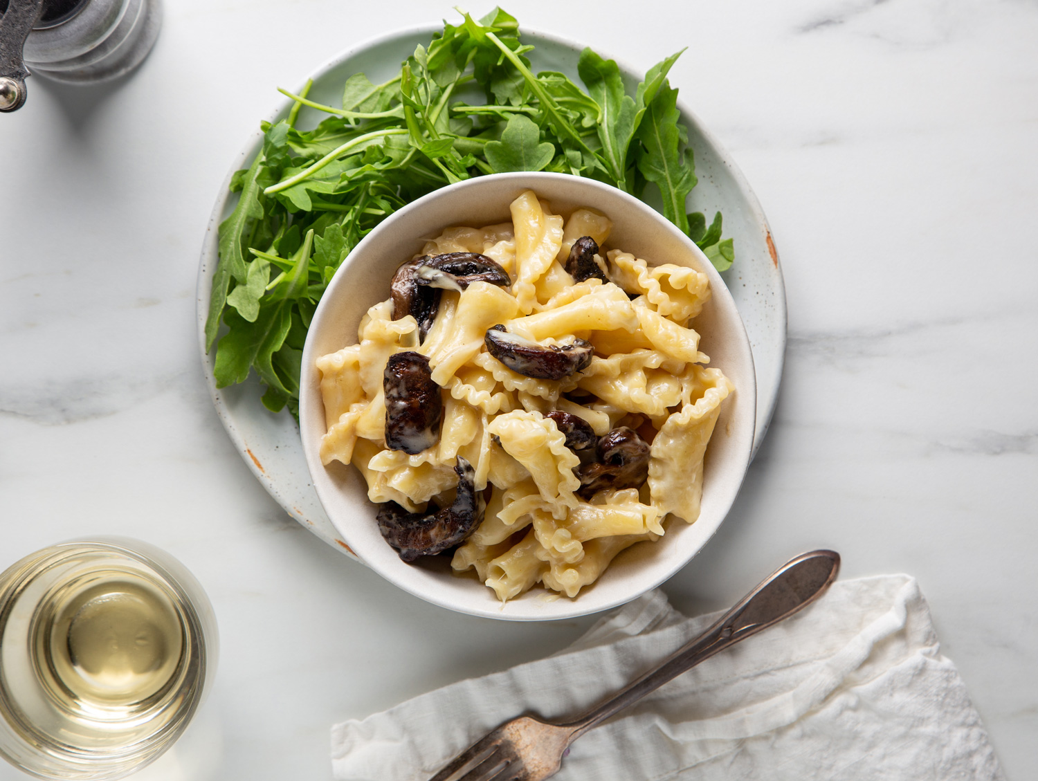 Fondue Mac and Cheese with Mushrooms Emmi USA