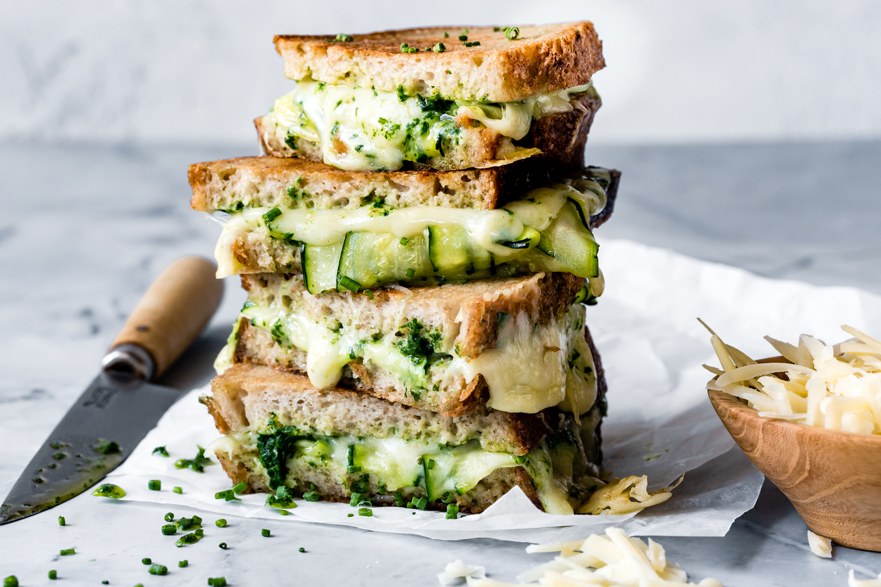 Green Goddess Grilled Cheese Sandwiches